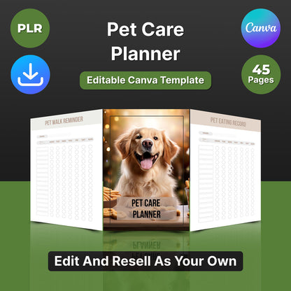 Pet Care Planner (Editable Canva Template)