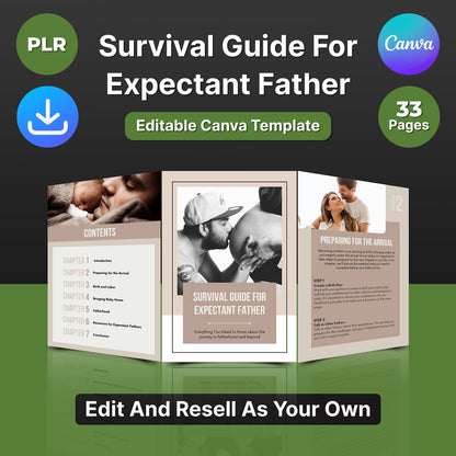 Survival Guide For Expectant Father (Editable Canva Template)