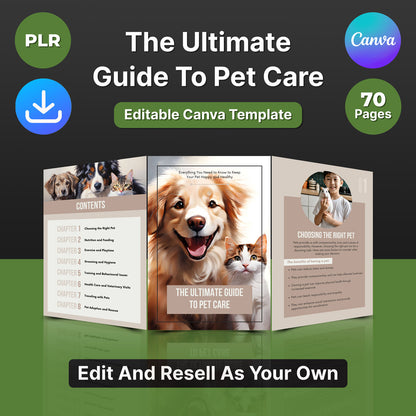 Pet Care E-Book (Editable Canva Template)