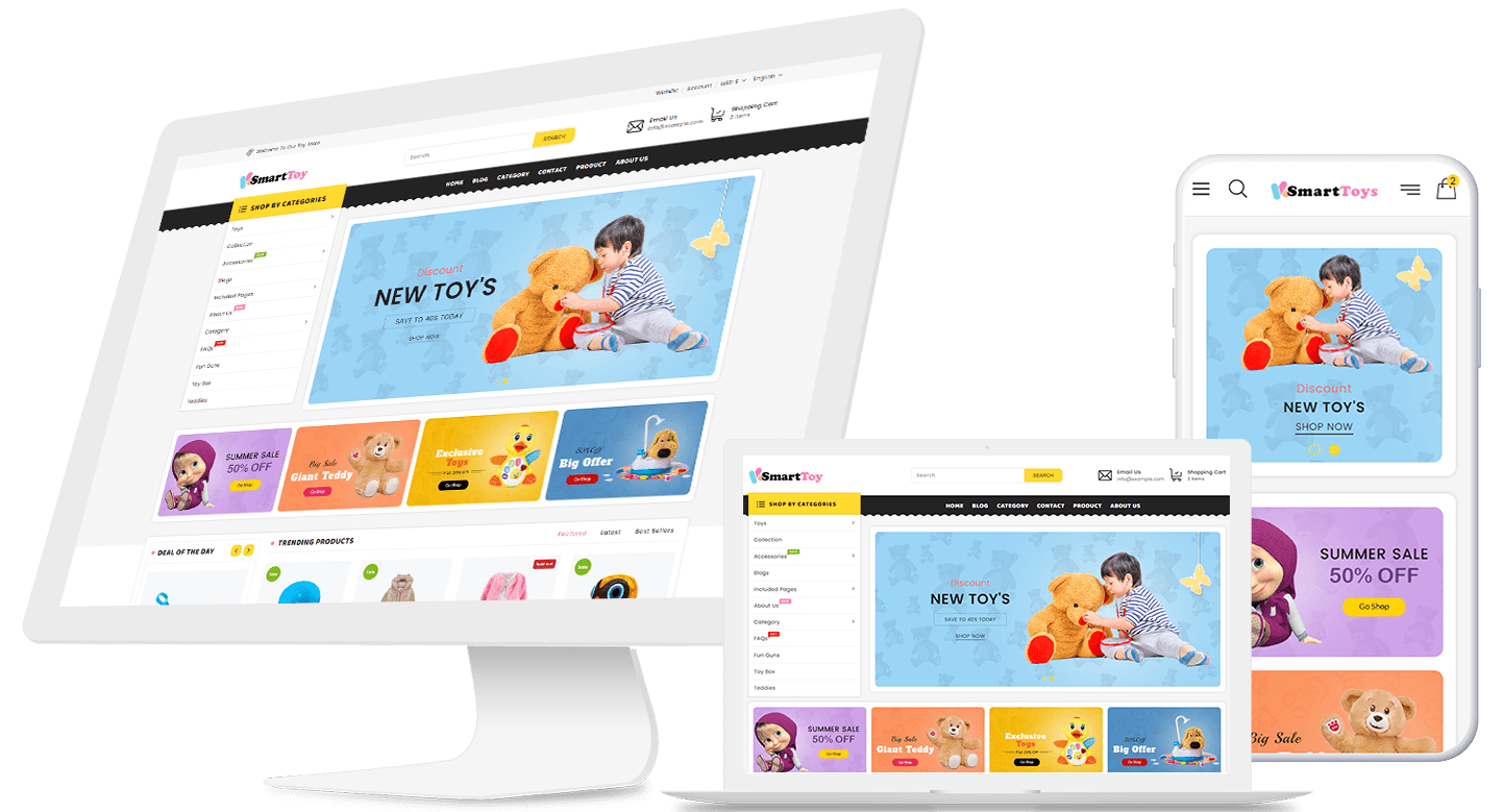 Shopify baby store responsive